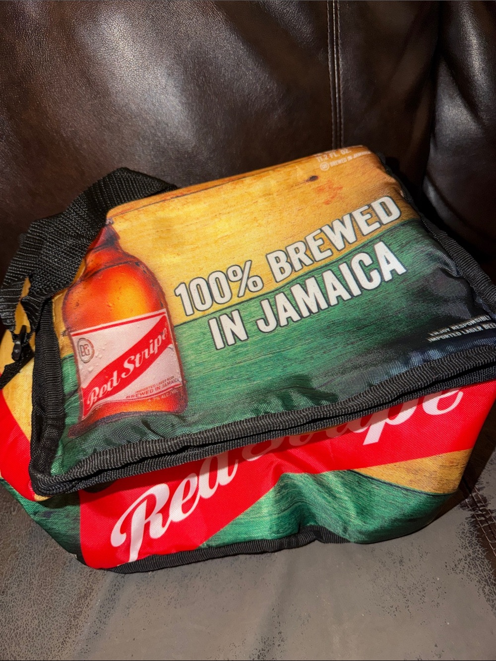 Brewery cooler Red Stripe Jamaica insulated ice Bag - Multicolor